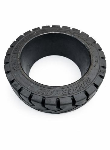 Opona -opaska stalowo-gumowa czarna do wózków widłowych 16 1/4 x 5 x 11 1/4